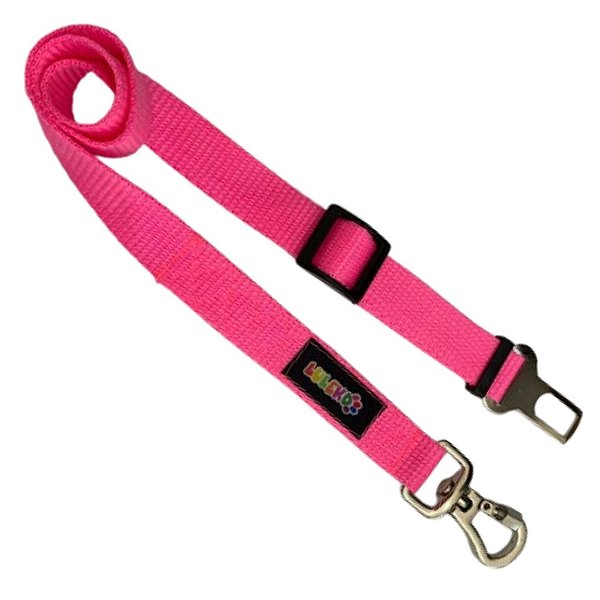 Cinto de Segurança Pet Colorido Luleko - Rosa