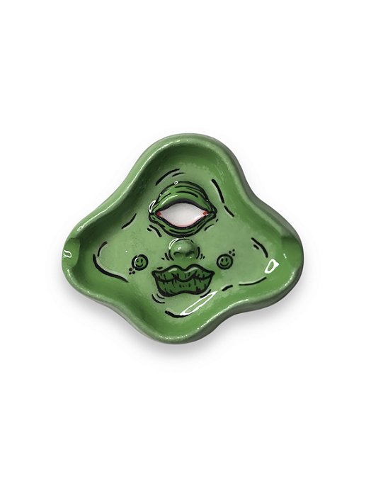 Cinzeiro  Artesanal Monstro Verde