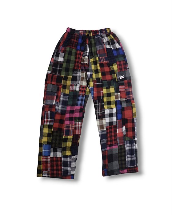 Calça Cargo Flanela Xadrez Patchwork - 1 de 1