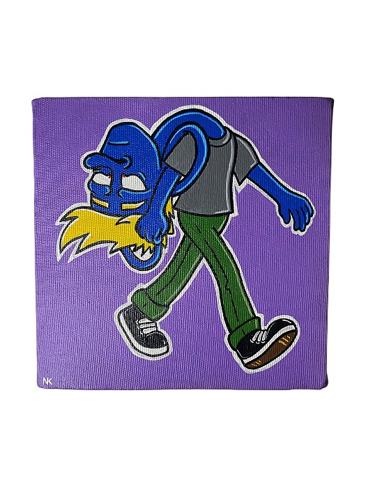 Cabeça Pendurada - Tela 15x15cm