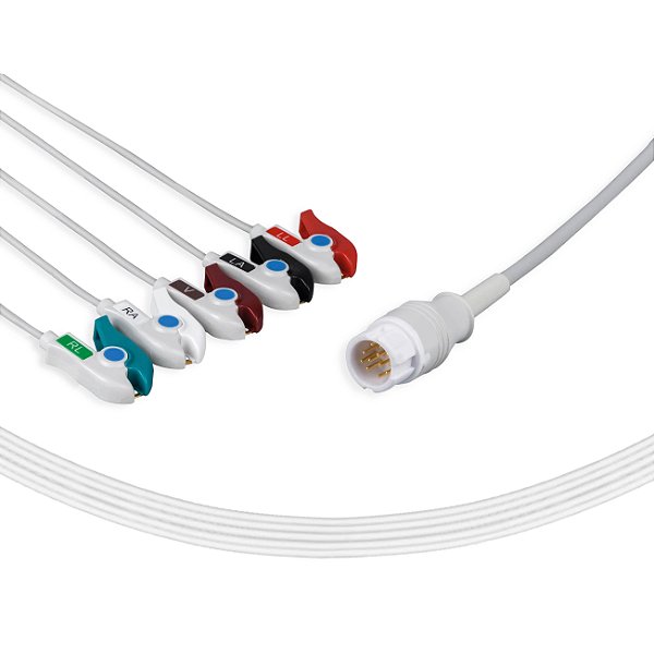 CABO DE ECG 5 VIAS - TIPO GARRA PHILIPS - BY