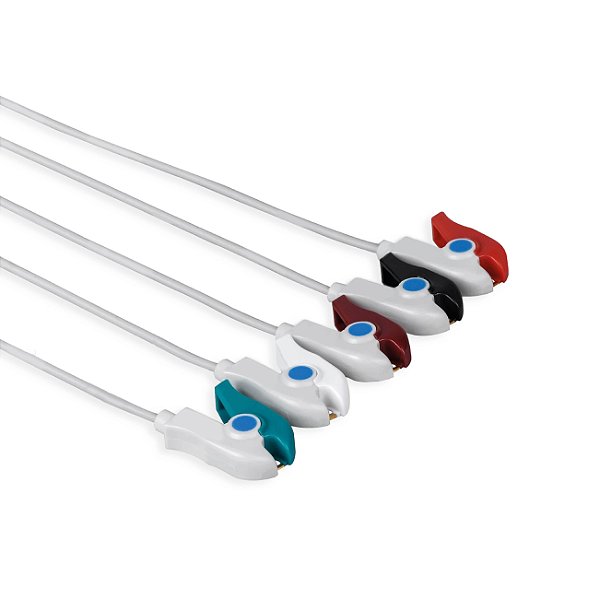 KIT RABICHO DE ECG 5 VIAS - TIPO GARRA UNIVERSAL  - UNIMED