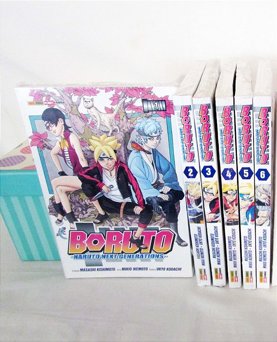 Coleção de Mangás Boruto Naruto Next Generations Vols. 1 ao 6 (Em Português) + 1 Brinde