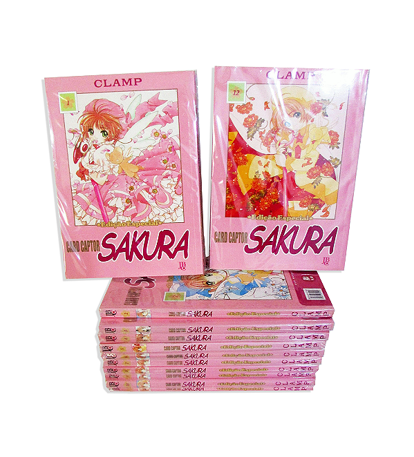 Coleção de Mangás Sakura Card Captors Ed. Especial Vols. 1 ao 12 (Em Português) Ed. JBC +1 Brinde CLAMP