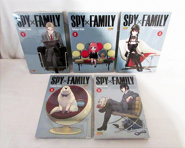 Coleção Mangá Spy X Family Vols. 1 ao 5 (Em Português) KIT COMPLETO [LACRADOS] + 2 Brindes