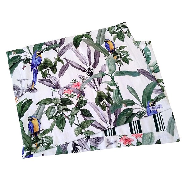 Jogo Americano Arara Fundo Branco