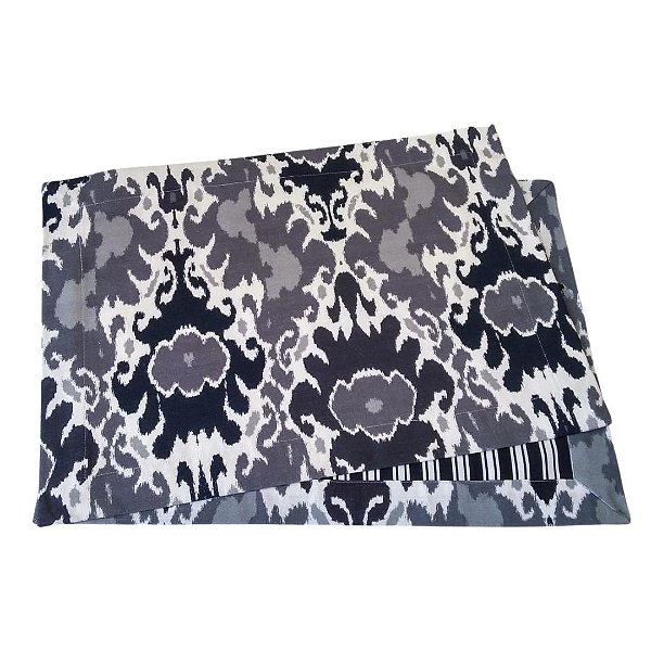 Jogo Americano Ikat Preto