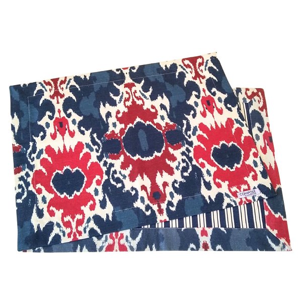 Jogo Americano Ikat Azul