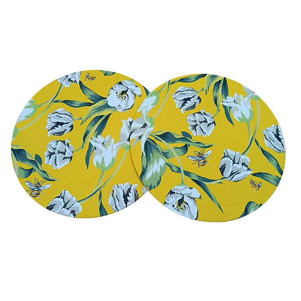 Capa Sousplat Abelha fundo Amarelo