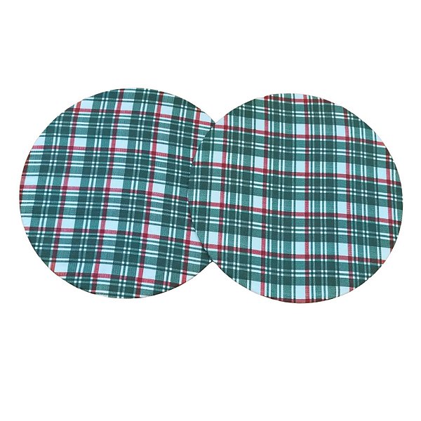Capa Sousplat Xadrez Verde