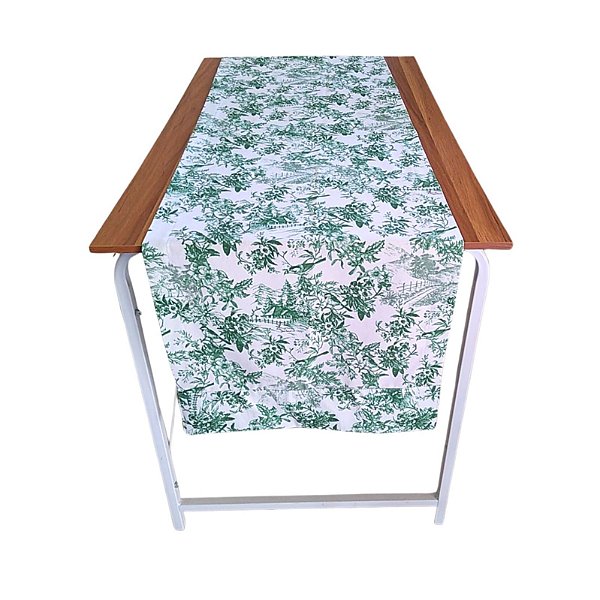 Passadeira Toile De Jouy Verde