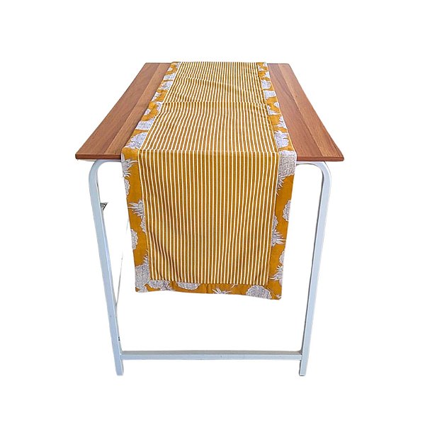 Passadeira Listra Amarela com Borda Abacaxi Amarela