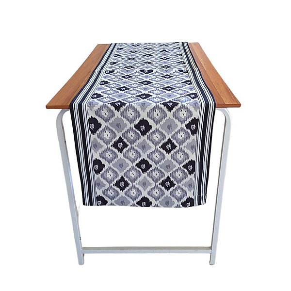 Passadeira Balão Preto com Borda Listrada