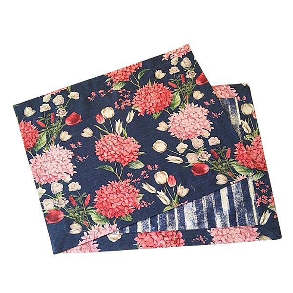 Jogo Americano Hortência Azul Marinho