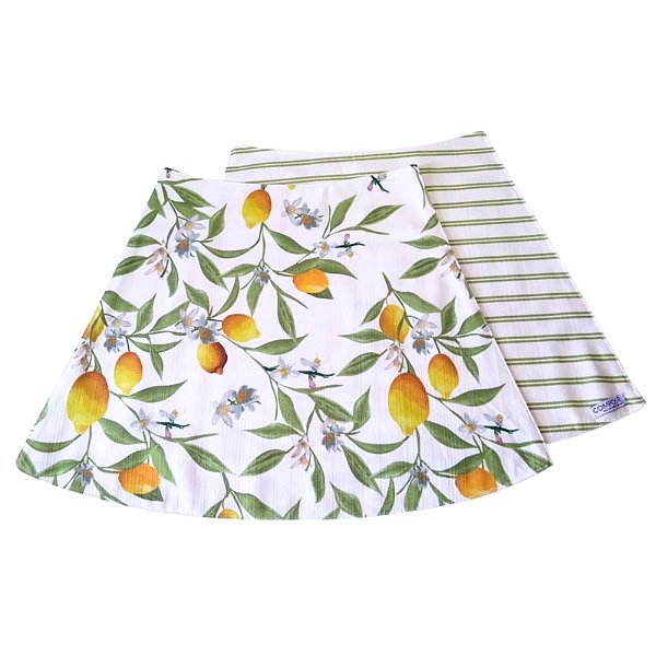 Jogo Americano Mesa Redonda Limão Siciliano Branco