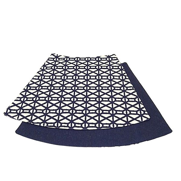 Jogo Americano Mesa Redonda Bambu Azul