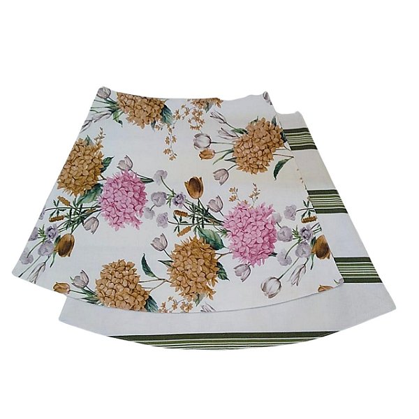 Jogo Americano Mesa Redonda Hortência Amarelo