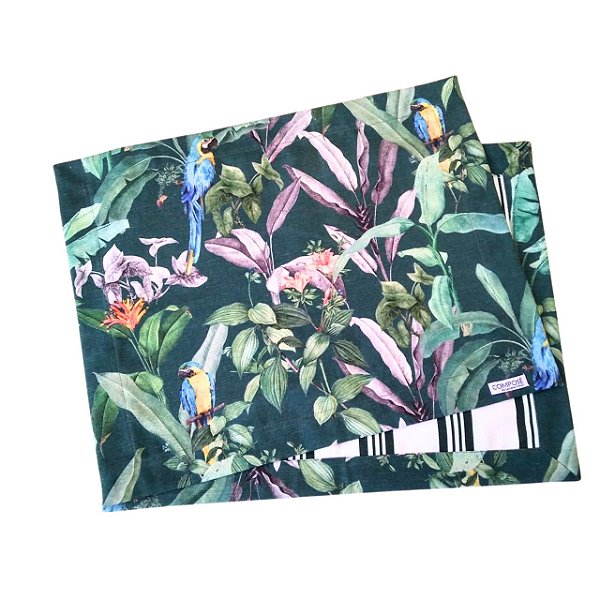 Jogo Americano Arara fundo Verde