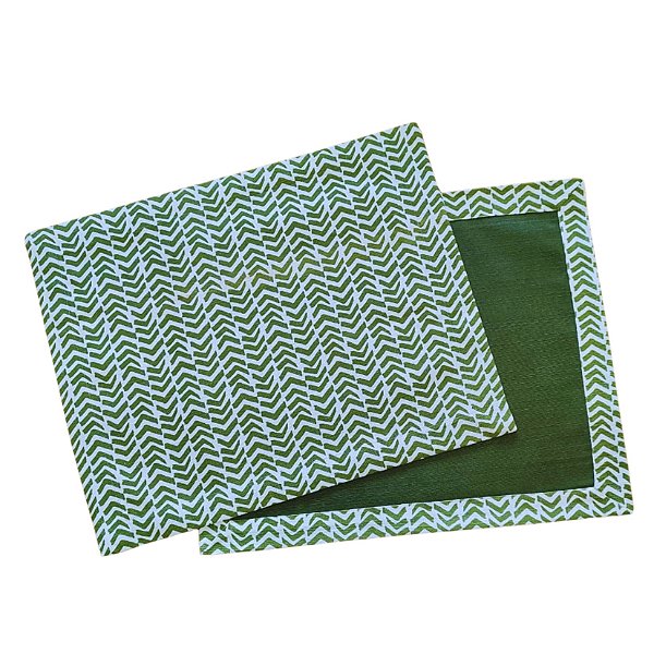 Jogo Americano Chevron Verde