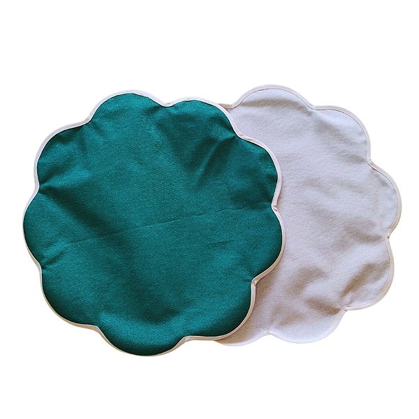 Jogo Americano Aquatic Rosa com Verde borda Rosa