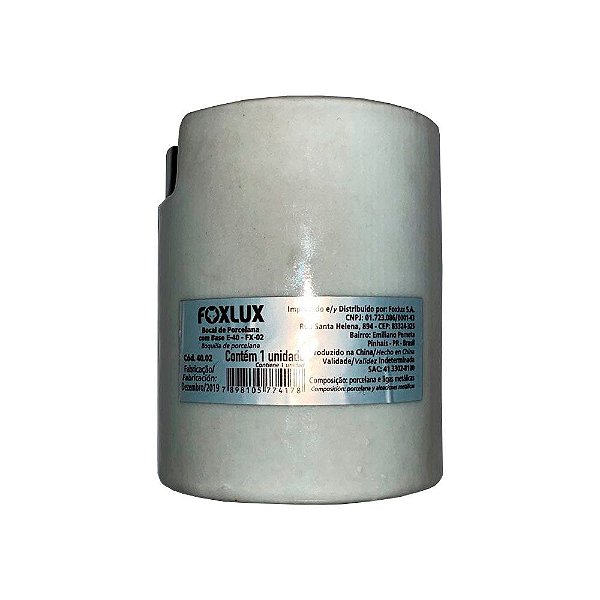 Soquete Receptaculo Bocal Porcelana E-40 Fx 02 Foxlux 40.02