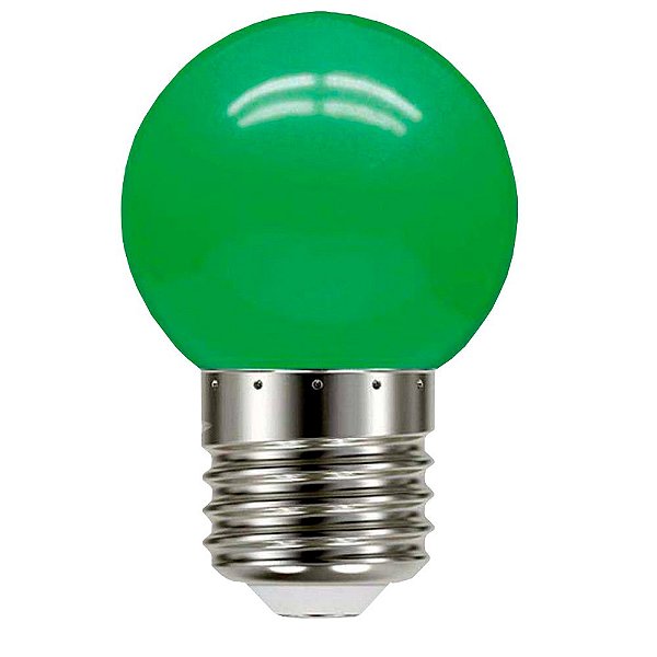 Lâmpada Bolinha 15w Incandescente E-27 Verde 220v