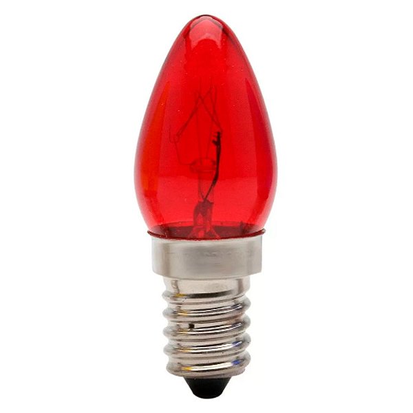 Lâmpada Chupeta 7w Incandescente Vermelha 220v ILUMISAMPA