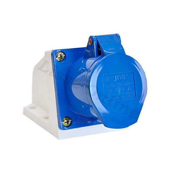 Tomada Industrial Sobrepor 2p+t 16a 6h Azul 250v MGI-113 JNG