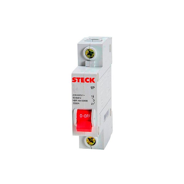 Disjuntor Din Sdd61c25 Curva C Unipolar 25a Steck
