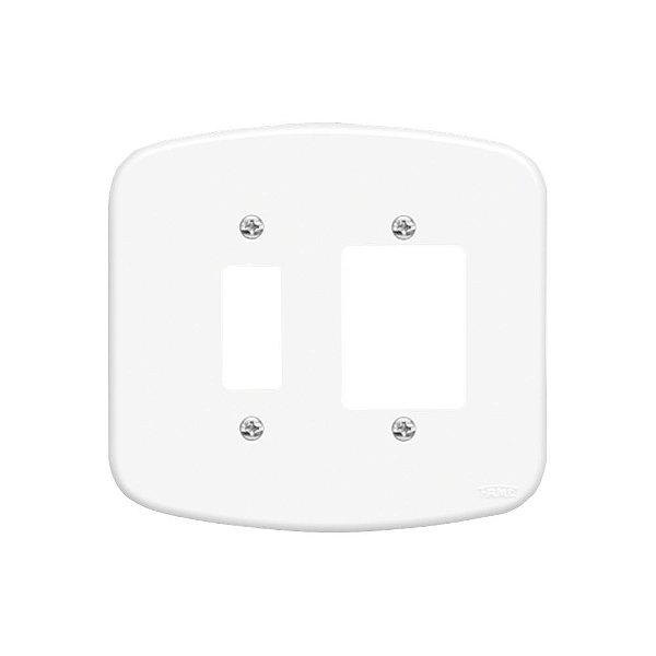Espelho Placa Interruptor C/ Tomada F13 Tampa 4x4 Fame Blanc