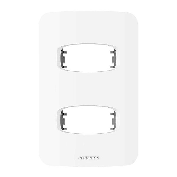 Espelho Placa 2 Posto Com Suporte 4x2 Tampa Alumbra Gracia