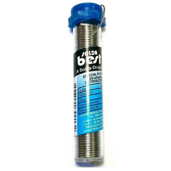 Tubo de Solda Estanho 25g Best Com 4 Metros