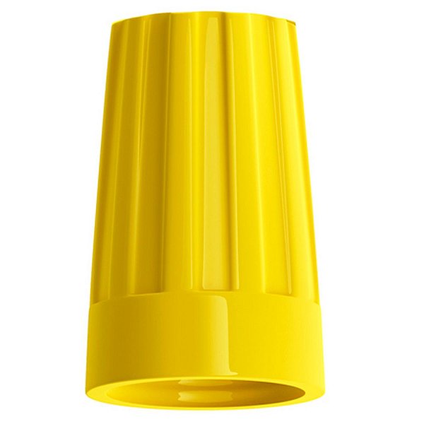 100 Conector Rolon De Torção Amarelo Emenda Para Cabos Fios