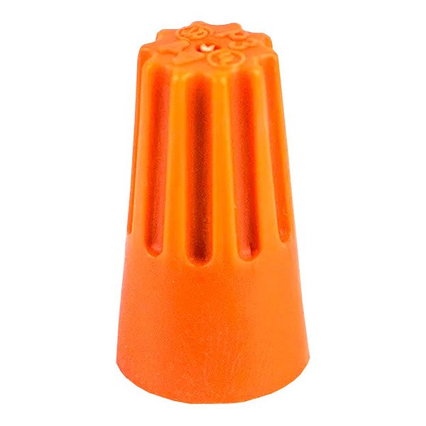 100 Conector Rolon De Torção Laranja Emenda Para Cabos Fios