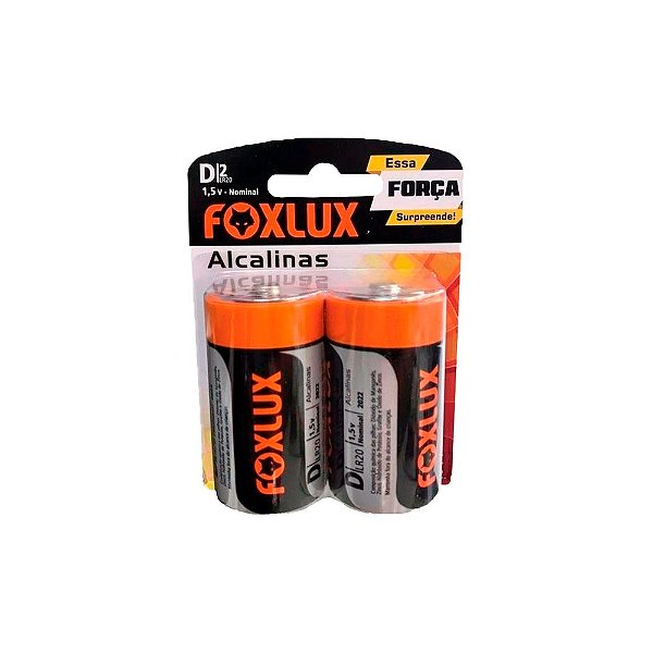 Pilha Alcalina D22 Unidades 1,5v Nominal Foxlux