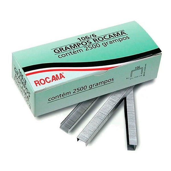 Grampos Rocama 106 / 6 Caixa Com 3500 Grampos