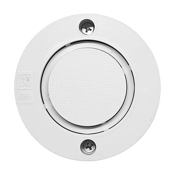 Campainha Cigarra Redonda Externa 127V Branca Sobrepor