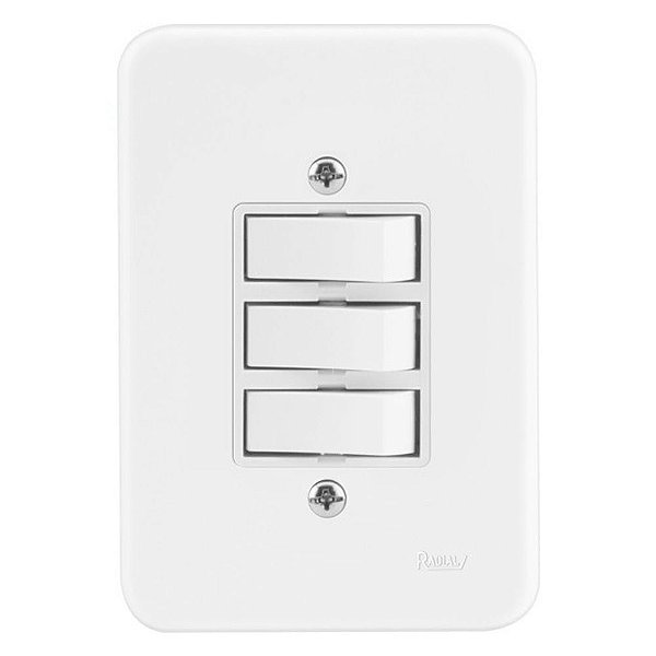Conjunto Interruptor 1 Tecla Simples e 2 Paralela 10a Pollar
