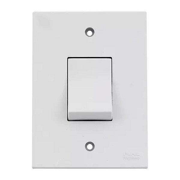 Conjunto Interruptor Simples 4x2 Linha Aquatic Pial Legrand