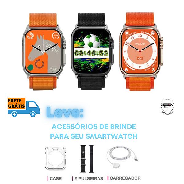 Relógio Digital Para iPhone Xiaomi Android Ios Feminino Masculino Iwo No  Brasil
