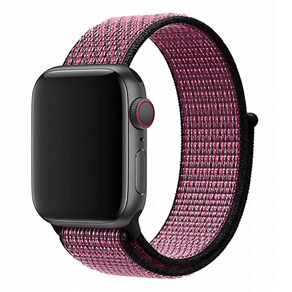 Pulseira Pink Blast Nylon Loop Premium Apple Watch 38-40Mm
