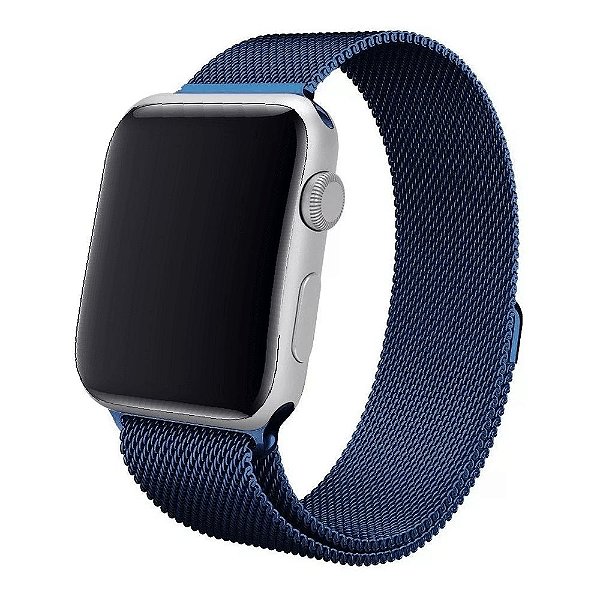 Pulseira Milanese Azul Para Apple Watch 38-40Mm