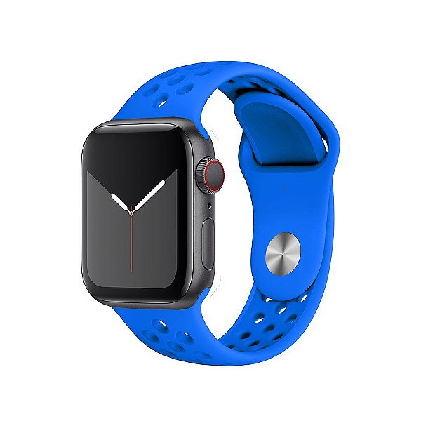 Pulseira Nike Sport Apple Watch Azul Silicone 38-40Mm