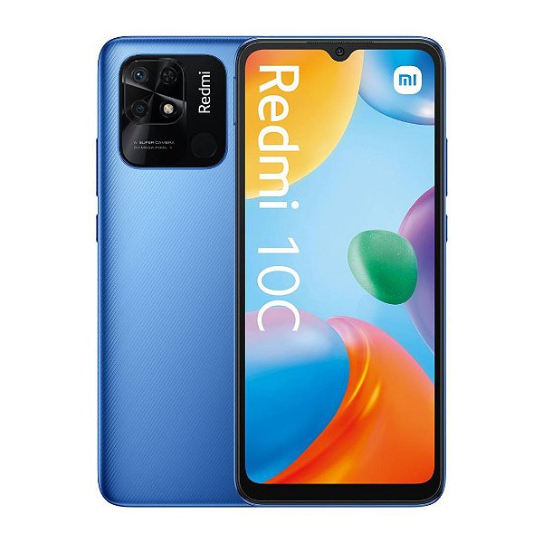 Redmi 10 C 4  64 Gb-Cinza E Azul-(Global)