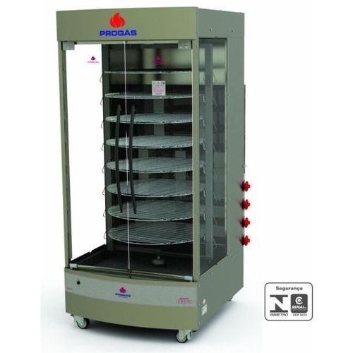 Assador Multiuso Giratório à Gás Progas 128kg PRP-482 Bivolt-Assadeira de frango