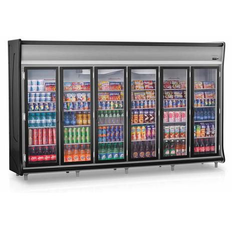 Refrigerador/Expositor "TOP" Vertical Gemini GEVP 6 Portas Gelopar