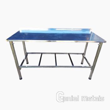 MESA  INDUSTRIAL AÇO INOX 180X60 TOTAL INOX