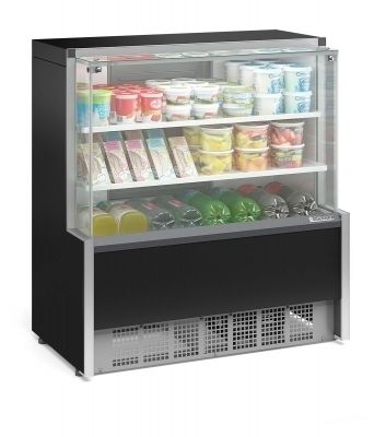 Balcão Vitrine Refrigerada Linha Aurora GPDA-110R Gelopar - Preto 220v