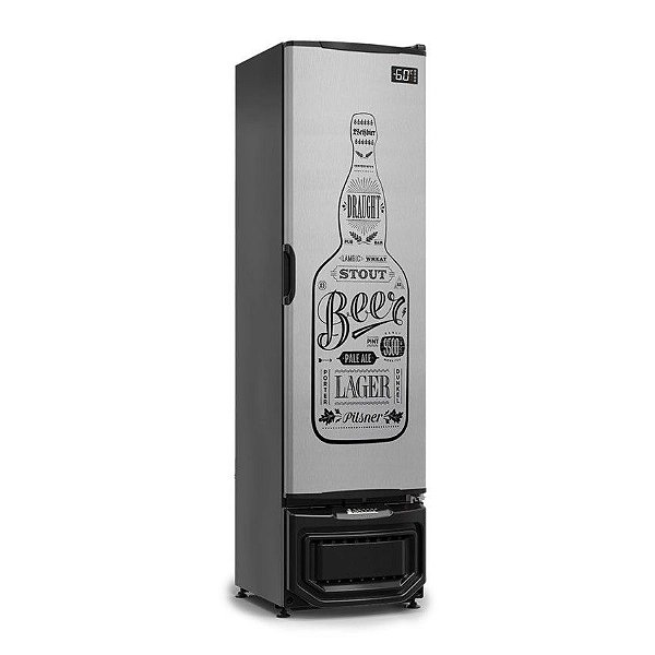 Cervejeira Gelopar, 228 Litros, Porta Cega Adesivada Tipo Inox - GCB -23EGWTI - 220V