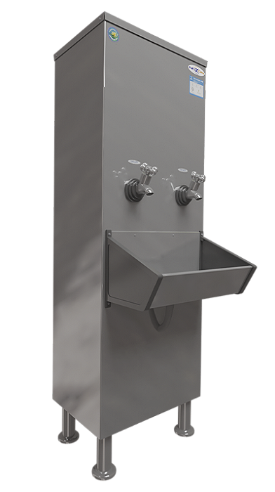 Bebedouro Industrial de Piso 25 Litros  BIXBP25 em Aço Inox  c/ 2 torneiras Nardin 220v